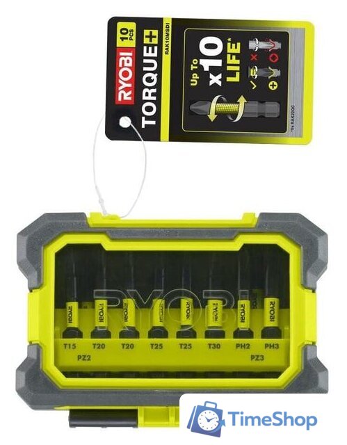 Набор бит Ryobi RAK10MSDI (10 предметов) - Изображение №2 — Интернет-магазин Time-Shop