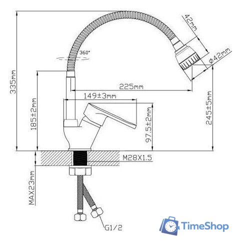Смеситель Econoce EC0683 - Изображение №1 — Интернет-магазин Time-Shop