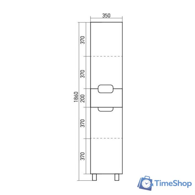  Mixline Шкаф-пенал 518772 - Изображение №2 — Интернет-магазин Time-Shop