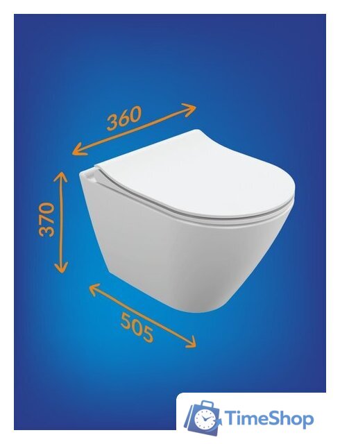 Унитаз подвесной Cersanit City Smart CO DPL EO Slim + Vector 68305 (с кнопкой Estetica черный матовый) - Изображение №15 — Интернет-магазин Time-Shop