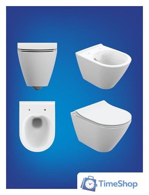 Унитаз подвесной Cersanit City Smart CO DPL EO Slim + Vector 68305 (с кнопкой Estetica черный матовый) - Изображение №12 — Интернет-магазин Time-Shop