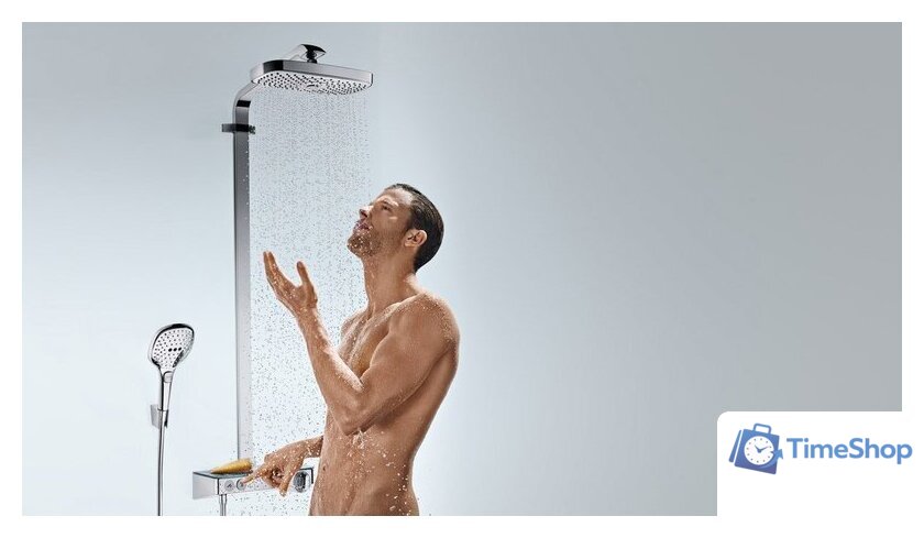 Душевая система  Hansgrohe Raindance Select E 300 2jet Showerpipe [27126000] - Изображение №3 — Интернет-магазин Time-Shop