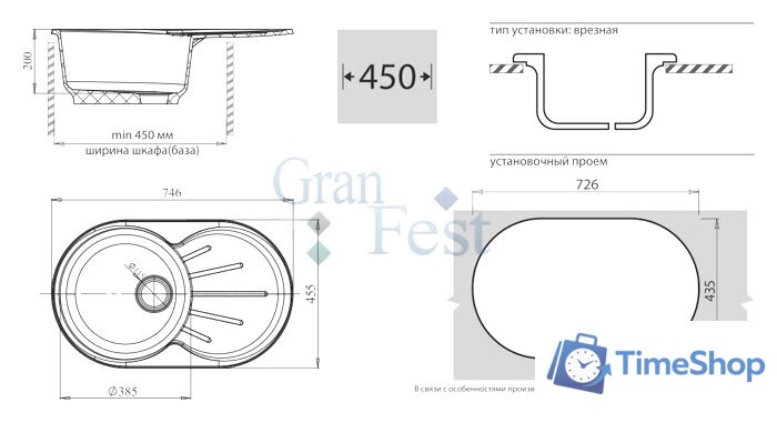 Кухонная мойка GranFest GF-R750L (черный) - Изображение №2 — Интернет-магазин Time-Shop