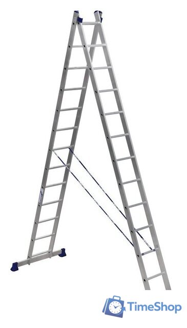 Лестница-стремянка Алюмет двухсекционная универсальная 5213 2x13 - Изображение №1 — Интернет-магазин Time-Shop