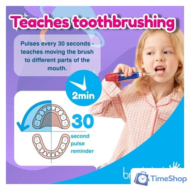Электрическая зубная щетка Brush-Baby KidzSonic Rocket - Изображение №6 — Интернет-магазин Time-Shop