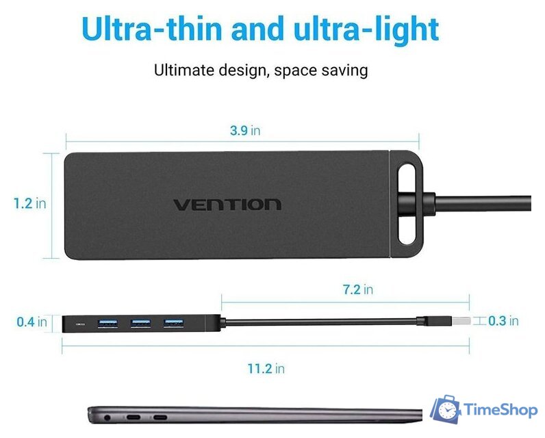 USB-хаб Vention CHLBF - Изображение №5 — Интернет-магазин Time-Shop