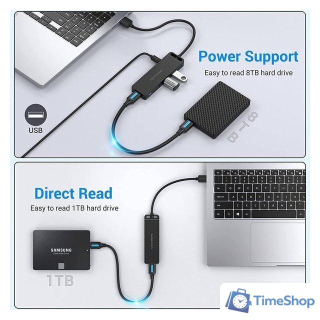 USB-хаб Vention CHLBF - Изображение №4 — Интернет-магазин Time-Shop