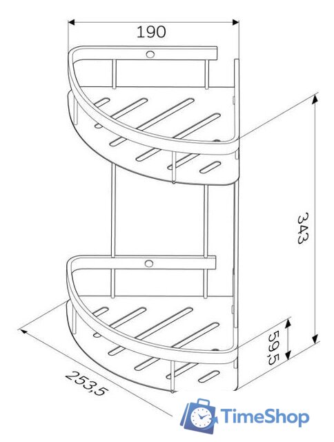  AM.PM Полка Sense L A7454200 - Изображение №2 — Интернет-магазин Time-Shop