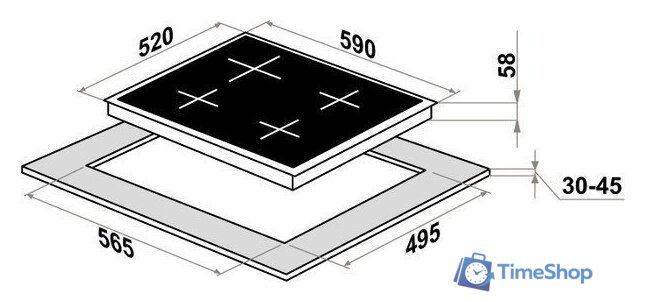 Варочная панель HOMSair HIC64SBG - Изображение №7 — Интернет-магазин Time-Shop