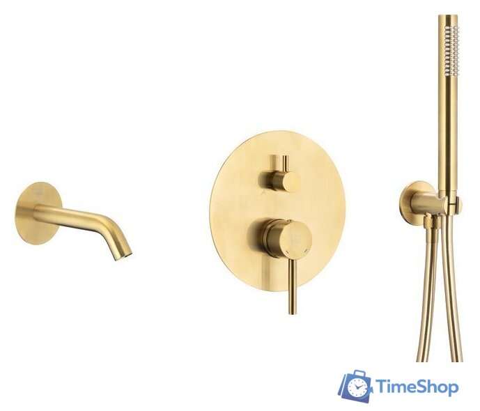 Душевой гарнитур  Armatura Moza Gold 5039-401-31 - Изображение №1 — Интернет-магазин Time-Shop