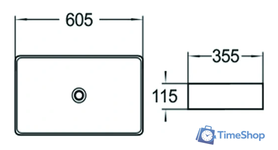 Умывальник Mexen Nadia MEX-21616000 - Изображение №2 — Интернет-магазин Time-Shop