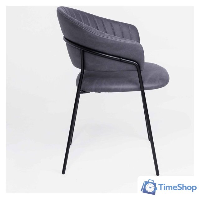 Стул с подлокотниками Алвест AV 433 (графитовая замша Kiprus 13/черный) - Изображение №5 — Интернет-магазин Time-Shop