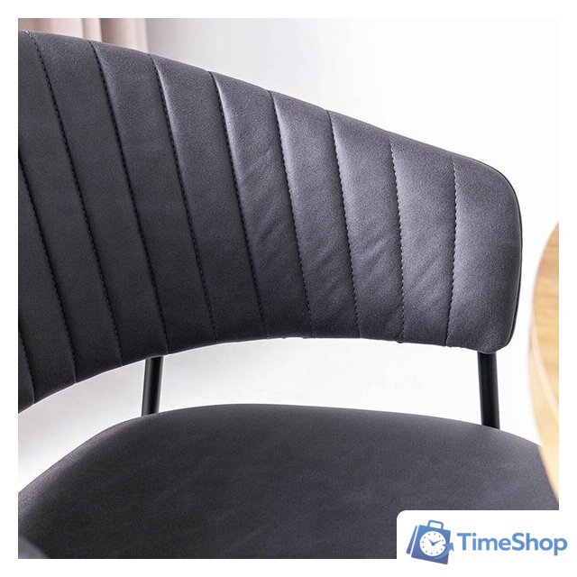 Стул с подлокотниками Алвест AV 433 (графитовая замша Kiprus 13/черный) - Изображение №7 — Интернет-магазин Time-Shop