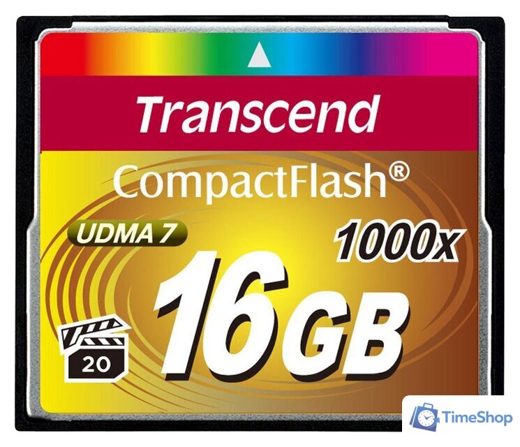 Карта памяти Transcend 1000x CompactFlash Ultimate 16GB (TS16GCF1000) - Изображение №1 — Интернет-магазин Time-Shop