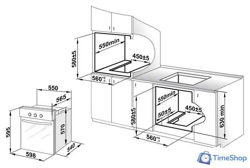 Газовый духовой шкаф GEFEST ДГЭ 601-01 - Изображение №2 — Интернет-магазин Time-Shop