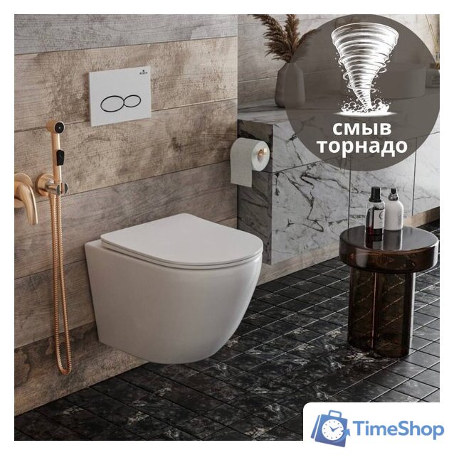 Унитаз подвесной Roxen Antares Tornado 530205-01 - Изображение №2 — Интернет-магазин Time-Shop