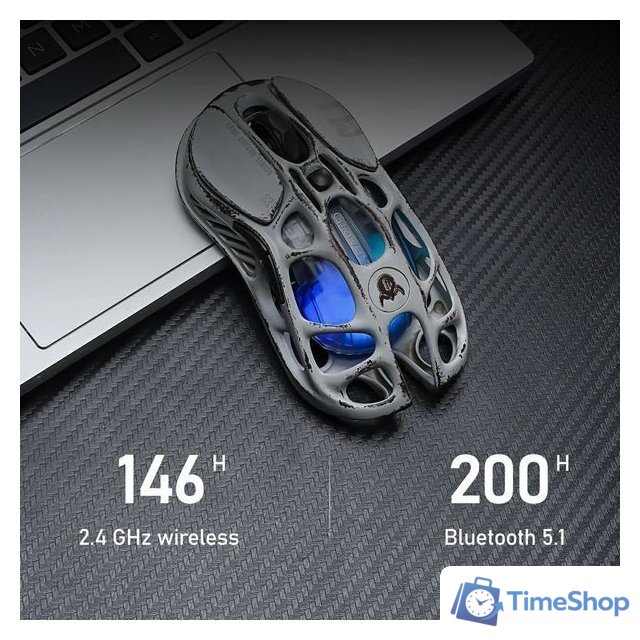 Игровая мышь Gravastar Mercury M1 Pro Battle Worn Edition Silver Mist - Изображение №7 — Интернет-магазин Time-Shop