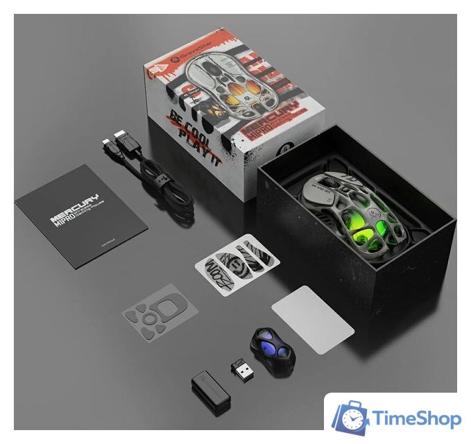 Игровая мышь Gravastar Mercury M1 Pro Battle Worn Edition Silver Mist - Изображение №10 — Интернет-магазин Time-Shop