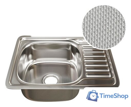 Кухонная мойка Mixline 532308 (левая, декор, 0.8 мм) - Изображение №1 — Интернет-магазин Time-Shop
