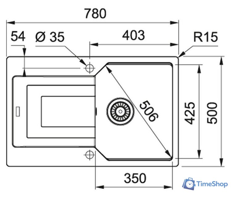 Кухонная мойка Franke UBG 611-78 (серый) - Изображение №2 — Интернет-магазин Time-Shop