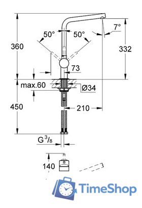 Смеситель Grohe Minta 31375DC0 - Изображение №2 — Интернет-магазин Time-Shop