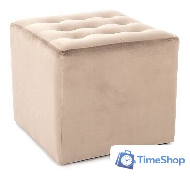 Пуфик Signal Lori Velvet Bluvel 40 (темно-бежевый) - Изображение №1 — Интернет-магазин Time-Shop