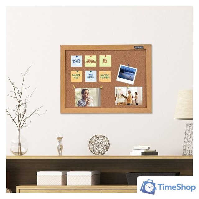 Офисная пробковая доска Deli 8761 - Изображение №3 — Интернет-магазин Time-Shop