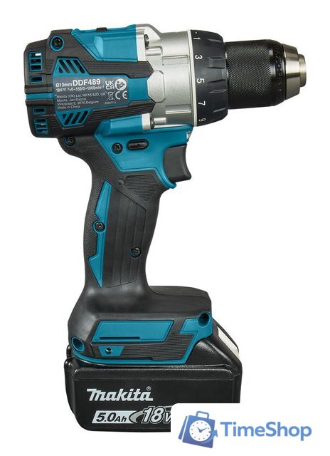 Дрель-шуруповерт Makita DDF489RTJ (с 2-мя АКБ, кейс) - Изображение №7 — Интернет-магазин Time-Shop