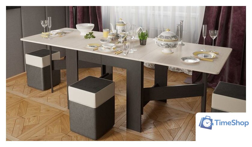 Стол-книга Трия Тип 2 (венге цаво/дуб белфорт) - Изображение №2 — Интернет-магазин Time-Shop