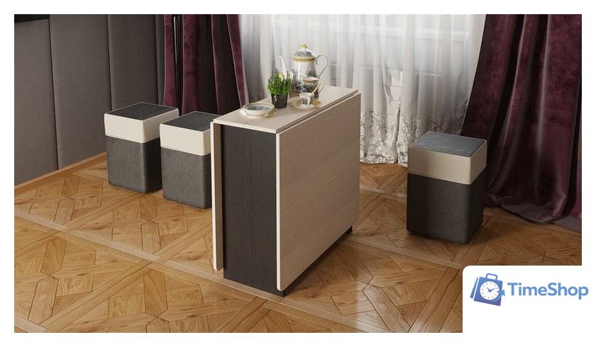 Стол-книга Трия Тип 2 (венге цаво/дуб белфорт) - Изображение №3 — Интернет-магазин Time-Shop