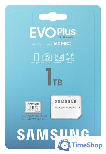 Карта памяти Samsung EVO Plus 2024 microSDXC 1TB (с адаптером) - Изображение №8 — Интернет-магазин Time-Shop
