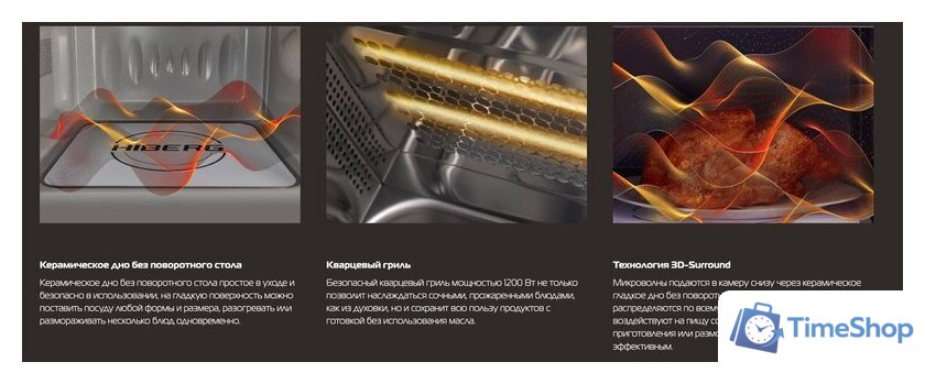 Микроволновая печь Hiberg i-VM 6502 B - Изображение №8 — Интернет-магазин Time-Shop