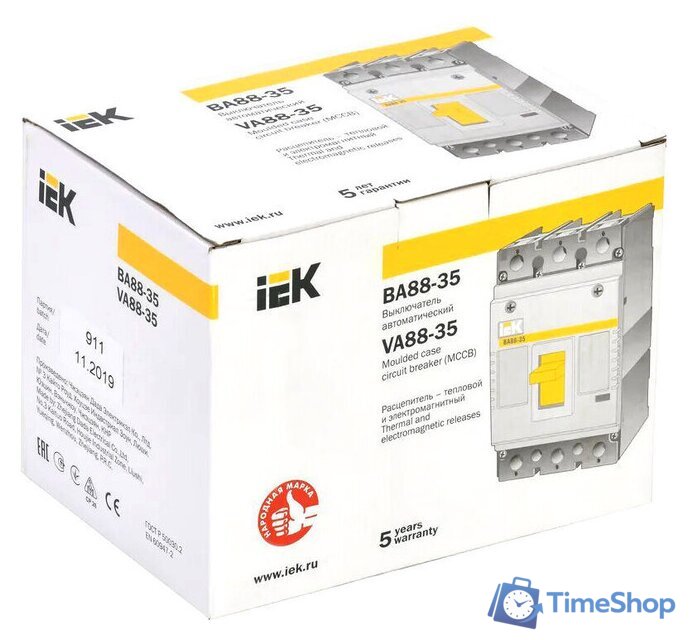 Выключатель автоматический IEK ВА 88-35 3п 80А 35кА С SVA30-3-0080 - Изображение №2 — Интернет-магазин Time-Shop