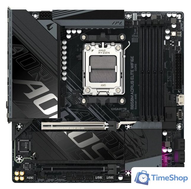 Материнская плата Gigabyte B850M Aorus Elite WiFi6E (rev. 1.0) - Изображение №1 — Интернет-магазин Time-Shop