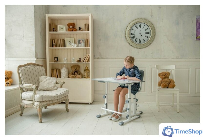 Парта Polini Kids Simple М1 (белый/серый) - Изображение №9 — Интернет-магазин Time-Shop