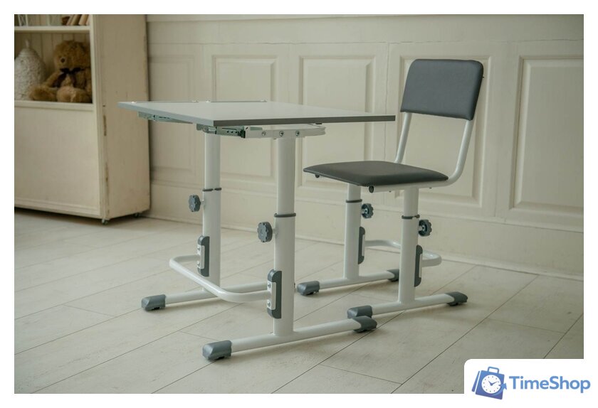 Парта Polini Kids Simple М1 (белый/серый) - Изображение №11 — Интернет-магазин Time-Shop