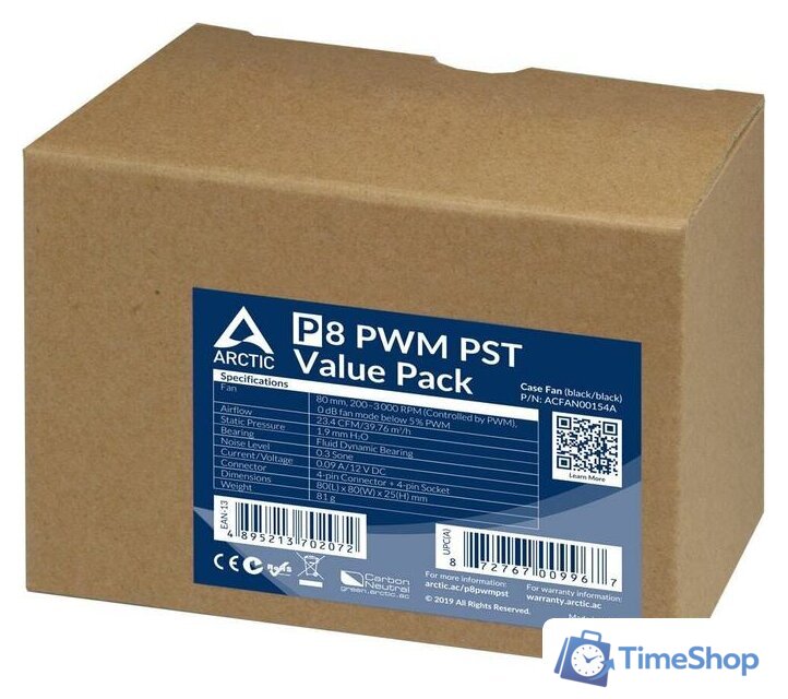 Вентилятор для корпуса Arctic P8 PWM PST ACFAN00150A - Изображение №11 — Интернет-магазин Time-Shop