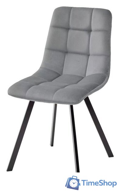 Стул M-City Ричи 688M05749 (H-14 серый велюр/черный) - Изображение №1 — Интернет-магазин Time-Shop