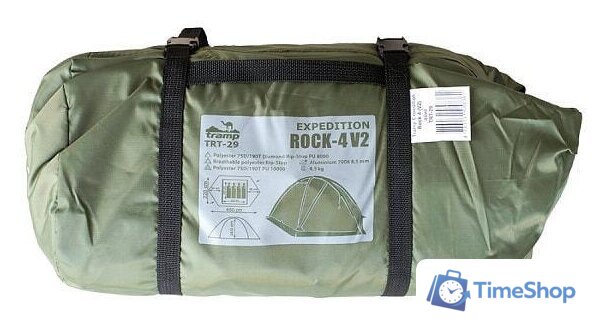 Экспедиционная палатка TRAMP Rock 4 v2 (зеленый) - Изображение №12 — Интернет-магазин Time-Shop