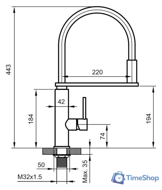 Смеситель Ahti Kemi KM833020 - Изображение №4 — Интернет-магазин Time-Shop
