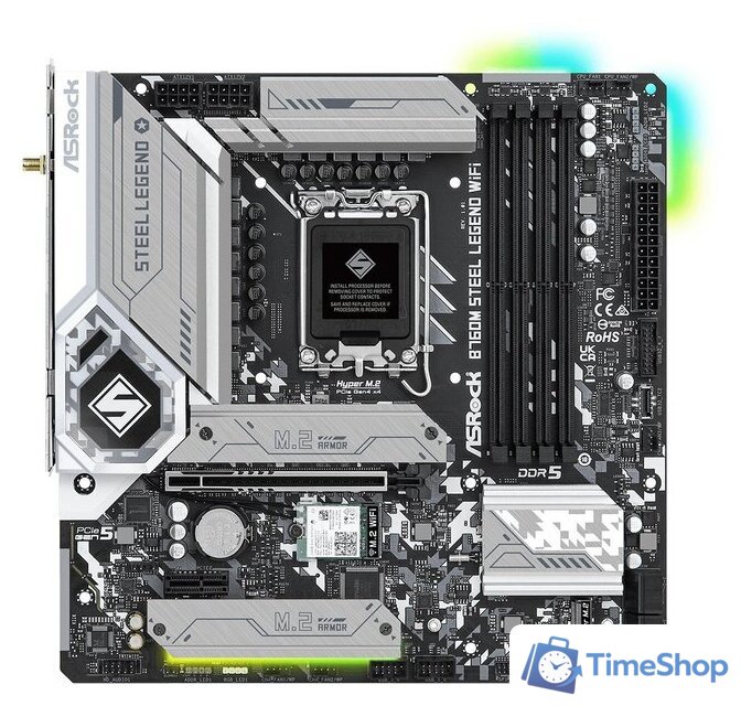 Материнская плата ASRock B760M Steel Legend WiFi - Изображение №1 — Интернет-магазин Time-Shop