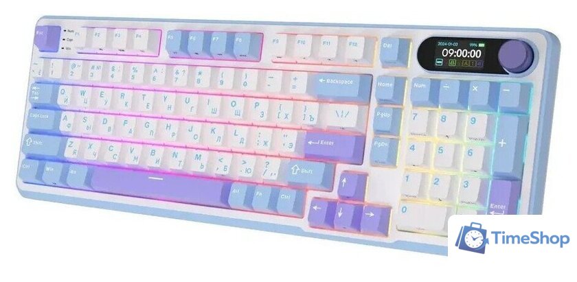 Клавиатура Royal Kludge RK-S98 RGB Taro Milk (RK Cream) - Изображение №6 — Интернет-магазин Time-Shop