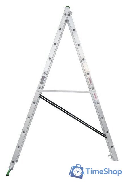 Лестница-стремянка Новая высота NV 222 алюминиевая двухсекционная 2x11 ступеней - Изображение №3 — Интернет-магазин Time-Shop