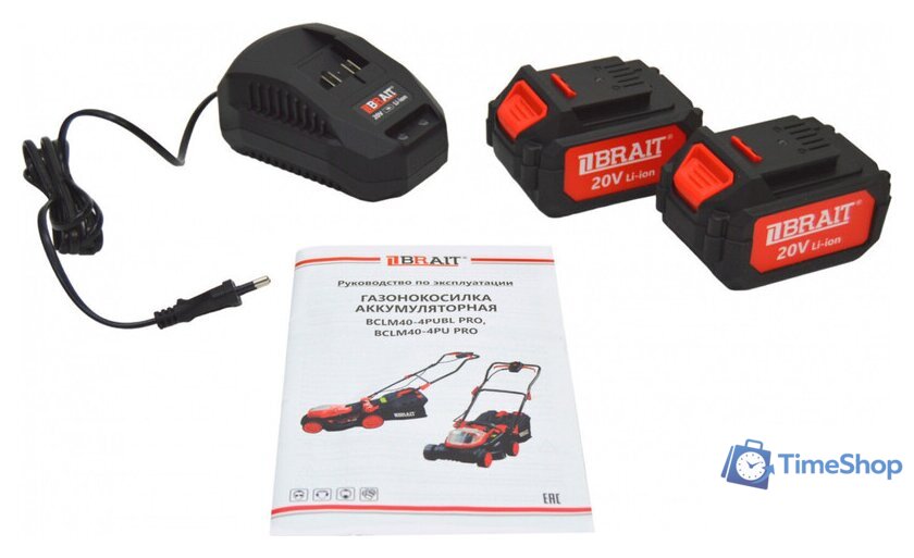 Газонокосилка Brait BCLM40-4PUBL PRO (с 2-мя АКБ) - Изображение №12 — Интернет-магазин Time-Shop