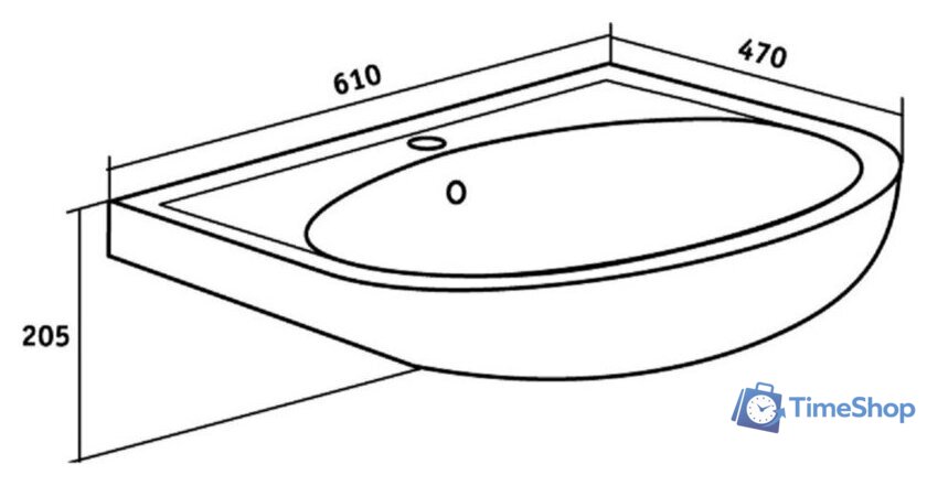  Runo Тумба с умывальником Лада 60 + Уют 60 (напольная, дуб/графит) - Изображение №6 — Интернет-магазин Time-Shop