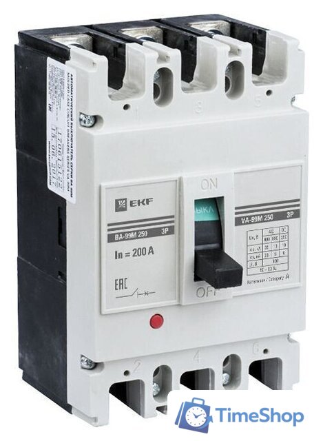 Выключатель нагрузки EKF PROxima ВА-99М 250/250А 3P 35кА mccb99-250-250m - Изображение №1 — Интернет-магазин Time-Shop