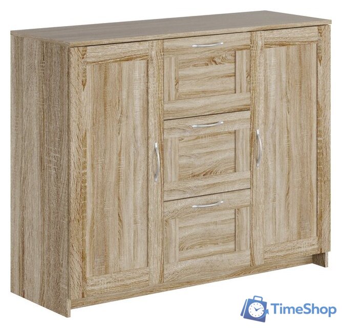 Комод Mio Tesoro Сириус 2 двери и 3 ящика 117x95 2.02.03.340.3 (дуб сонома) - Изображение №1 — Интернет-магазин Time-Shop