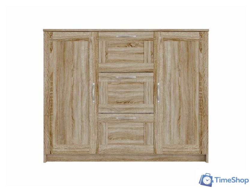 Комод Mio Tesoro Сириус 2 двери и 3 ящика 117x95 2.02.03.340.3 (дуб сонома) - Изображение №3 — Интернет-магазин Time-Shop