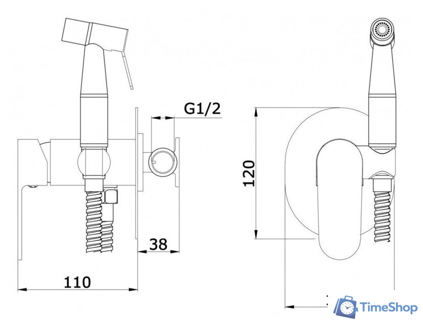 Гигиенический душ Vieir V283551 - Изображение №2 — Интернет-магазин Time-Shop