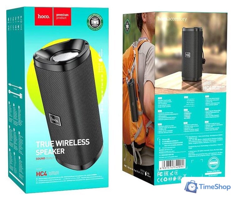Беспроводная колонка Hoco HC4 Bella (черный) - Изображение №4 — Интернет-магазин Time-Shop